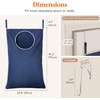 image:imageLifewit 1 Pack Over Door Laundry Hamper Collapsible Hanging Light GrayDark Blue
