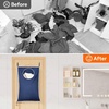 image:imageLifewit 1 Pack Over Door Laundry Hamper Collapsible Hanging Light GrayDark Blue