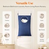 image:imageLifewit 1 Pack Over Door Laundry Hamper Collapsible Hanging Light GrayDark Blue