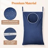 image:imageLifewit 1 Pack Over Door Laundry Hamper Collapsible Hanging Light GrayDark Blue