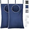 image:imageLifewit 1 Pack Over Door Laundry Hamper Collapsible Hanging Light GrayDark Blue