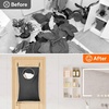 image:imageLifewit 1 Pack Over Door Laundry Hamper Collapsible Hanging Light GrayDark Gray