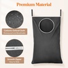 image:imageLifewit 1 Pack Over Door Laundry Hamper Collapsible Hanging Light GrayDark Gray