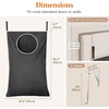 image:imageLifewit 1 Pack Over Door Laundry Hamper Collapsible Hanging Light GrayDark Gray