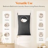 image:imageLifewit 1 Pack Over Door Laundry Hamper Collapsible Hanging Light GrayDark Gray