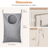 image:imageLifewit 1 Pack Over Door Laundry Hamper Collapsible Hanging Light GrayLight Gray