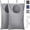 image:imageLifewit 1 Pack Over Door Laundry Hamper Collapsible Hanging Light GrayLight Gray