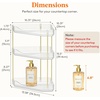image:imageLifewit 2 Tier Corner Bathroom Counter Organizers and Storage ClearClear