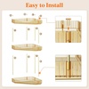 image:imageLifewit 2 Tier Corner Bathroom Counter Organizers and Storage ClearGold