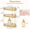 image:imageLifewit 2 Tier Corner Bathroom Counter Organizers and Storage ClearGold