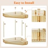 image:imageLifewit 2 Tier Corner Bathroom Counter Organizers and Storage ClearGold