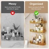 image:imageLifewit 2 Tier Corner Bathroom Counter Organizers and Storage ClearGold