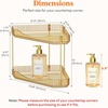 image:imageLifewit 2 Tier Corner Bathroom Counter Organizers and Storage ClearGold
