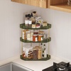 image:imageLifewit 2 Tier Corner Bathroom Counter Organizers and Storage ClearGreen