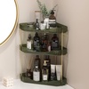 image:imageLifewit 2 Tier Corner Bathroom Counter Organizers and Storage ClearGreen