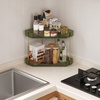 image:imageLifewit 2 Tier Corner Bathroom Counter Organizers and Storage ClearGreen