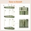 image:imageLifewit 2 Tier Corner Bathroom Counter Organizers and Storage ClearGreen