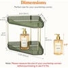 image:imageLifewit 2 Tier Corner Bathroom Counter Organizers and Storage ClearGreen