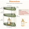 image:imageLifewit 2 Tier Corner Bathroom Counter Organizers and Storage ClearGreen
