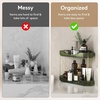 image:imageLifewit 2 Tier Corner Bathroom Counter Organizers and Storage ClearGreen