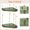 image:imageLifewit 2 Tier Corner Bathroom Counter Organizers and Storage ClearGreen