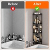 image:imageLifewit 4 Tier Corner Shower Caddy with Hooks Bathroom Organizer BlackBlack