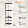 image:imageLifewit 4 Tier Corner Shower Caddy with Hooks Bathroom Organizer BlackBlack