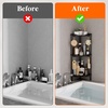 image:imageLifewit 4 Tier Corner Shower Caddy with Hooks Bathroom Organizer BlackBlack