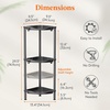 image:imageLifewit 4 Tier Corner Shower Caddy with Hooks Bathroom Organizer BlackBlack