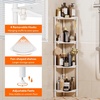 image:imageLifewit 4 Tier Corner Shower Caddy with Hooks Bathroom Organizer BlackWhite