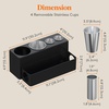 image:imageLifewit Hair Tool Organizer Dryer Holder Countertop with 3 Cups WhiteBlack