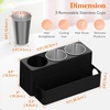 image:imageLifewit Hair Tool Organizer Dryer Holder Countertop with 3 Cups WhiteBlack