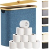image:imageLifewit Toilet Paper Storage Holder Large Stand Basket 23L Light GrayDark Blue