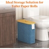 image:imageLifewit Toilet Paper Storage Holder Large Stand Basket 23L Light GrayDark Blue