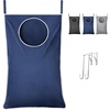 image:imageLifewit 1 Pack Over Door Laundry Hamper Collapsible Hanging Light GrayDark Blue