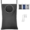image:imageLifewit 1 Pack Over Door Laundry Hamper Collapsible Hanging Light GrayDark Gray