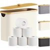 image:imageLifewit Toilet Paper Storage Holder Large Stand Basket 23L Light GrayWhite