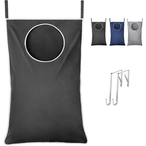image:imageLifewit 1 Pack Over Door Laundry Hamper Collapsible Hanging Light GrayDark Gray